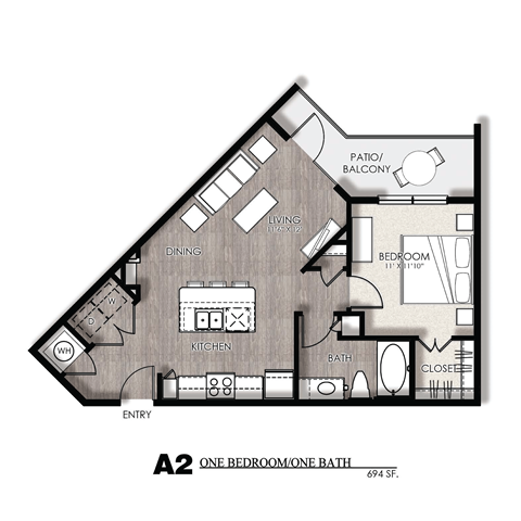 Presidio at River East A2 Floor Plan